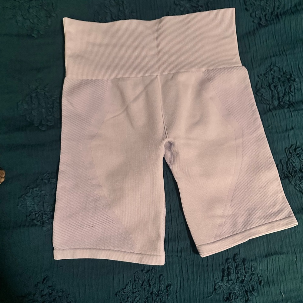 Baby blue biker shorts